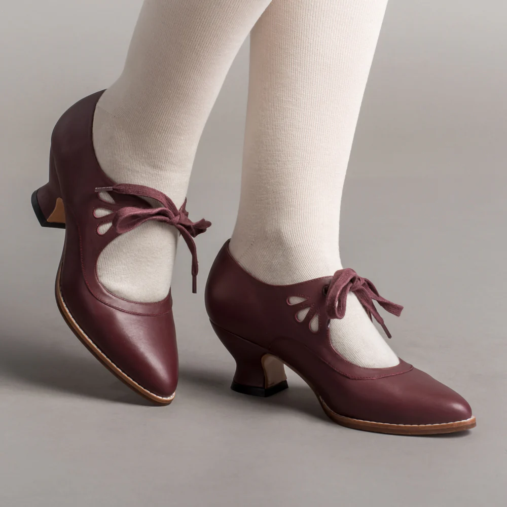 Gibson Edwardian Leather Shoes (Merlot) - Image 2