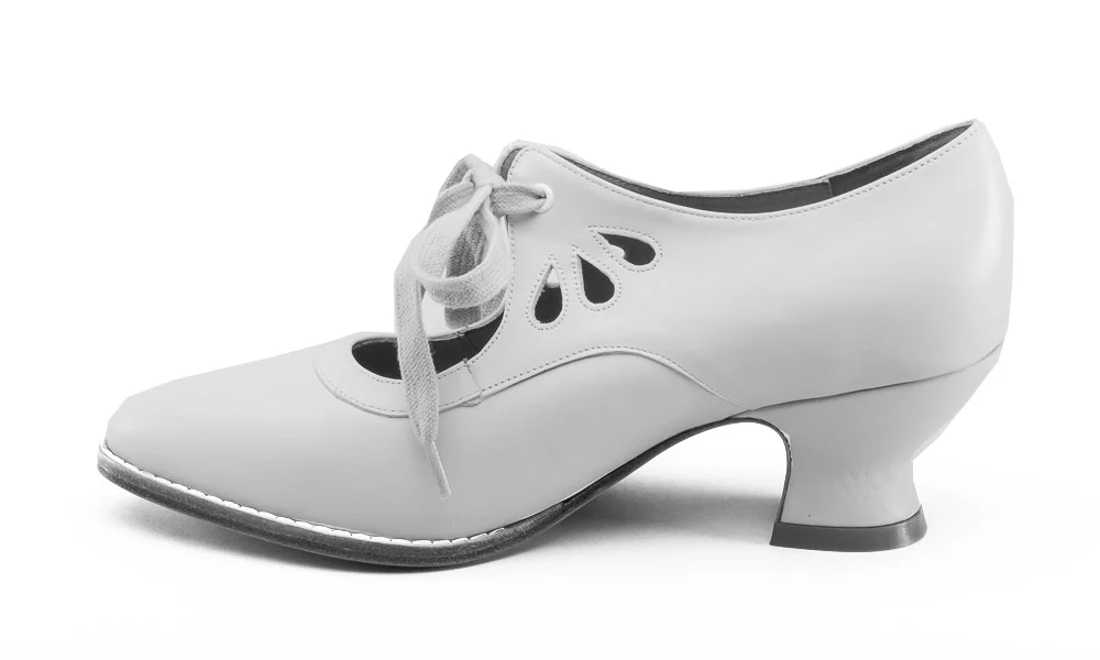 Gibson Edwardian Leather Shoes (Soft Ivory) - Image 9