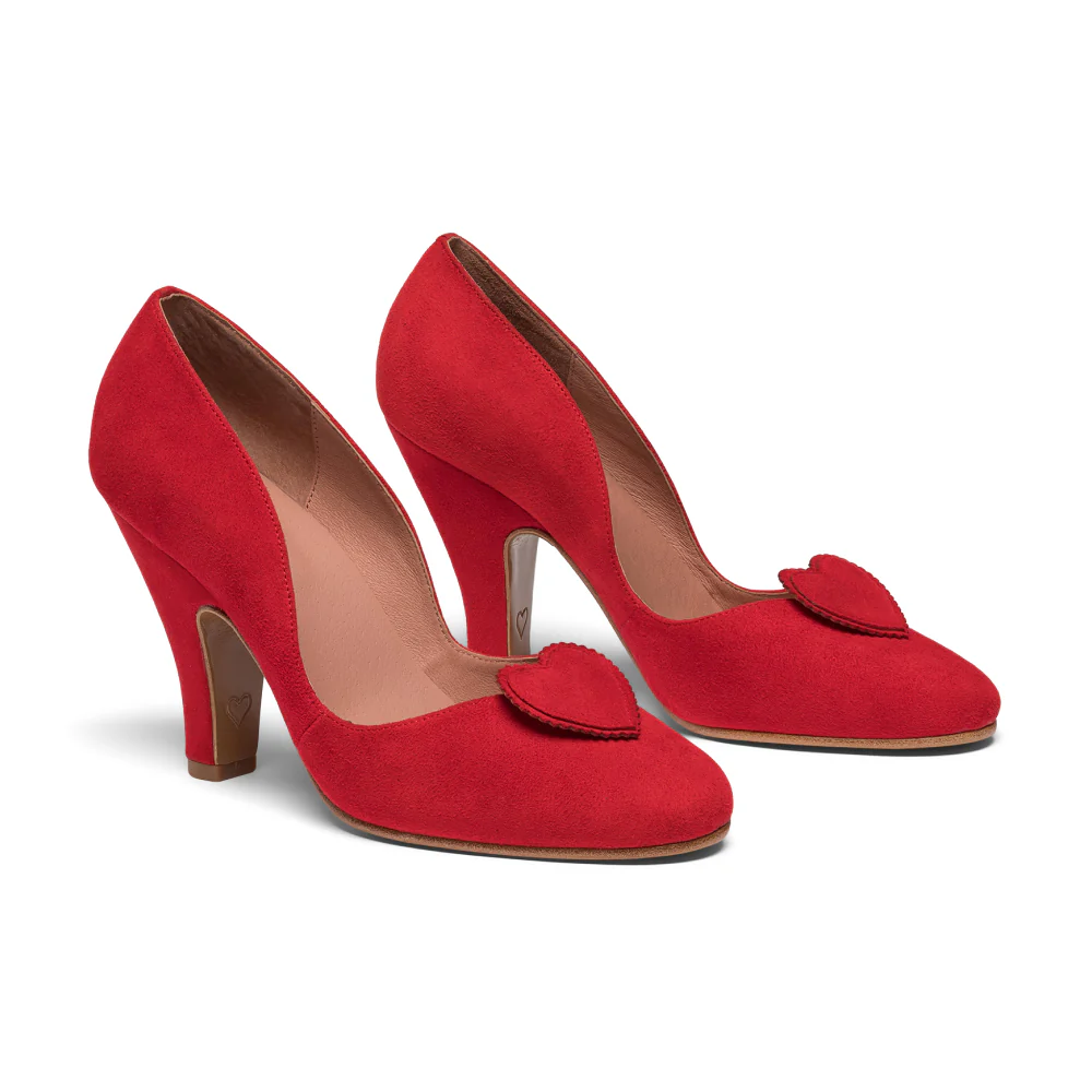 Ginger Vintage Pumps (Crimson Suede) - Image 2