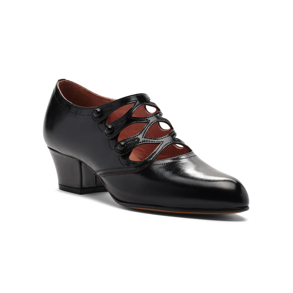 Gloria Edwardian Shoes Wide (Black) - Image 3