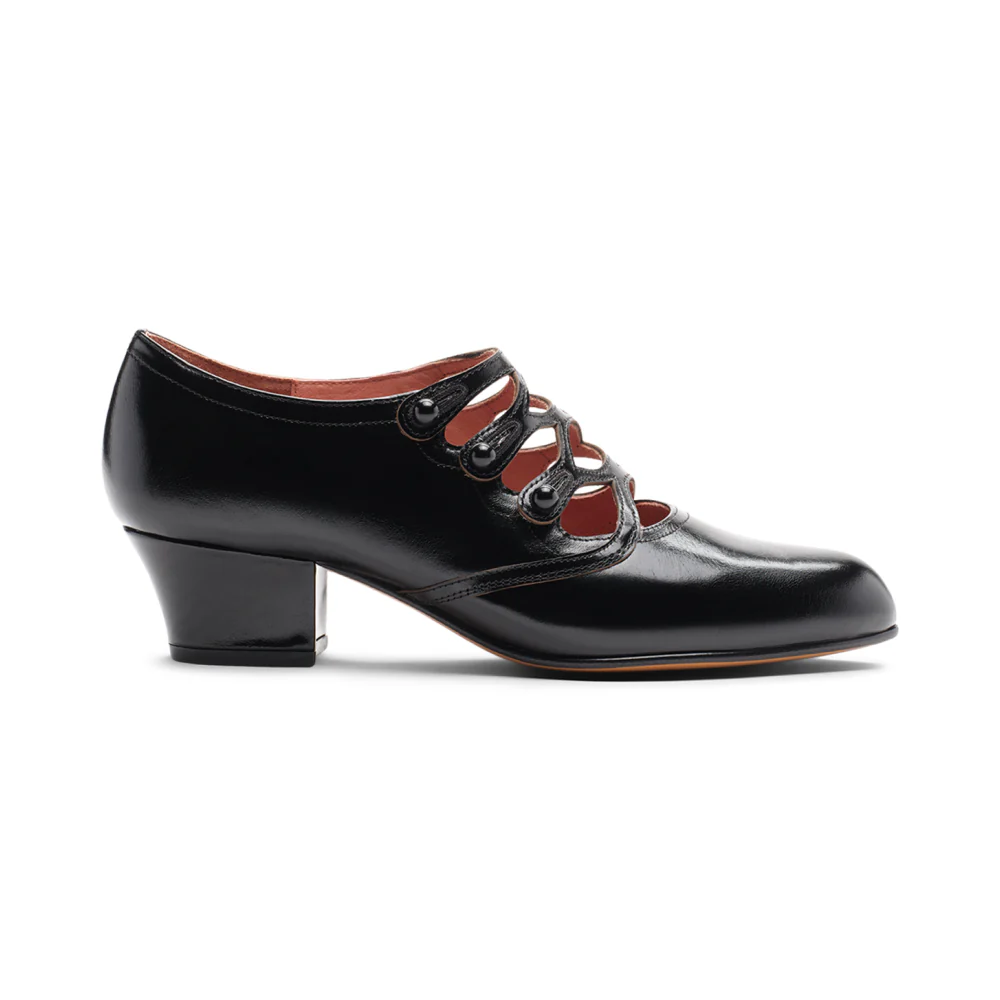 Gloria Edwardian Shoes Wide (Black) - Image 4