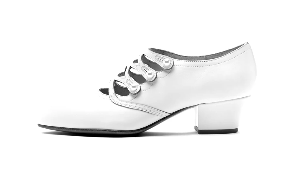 Gloria Edwardian Shoes Wide (Ivory) - Image 6