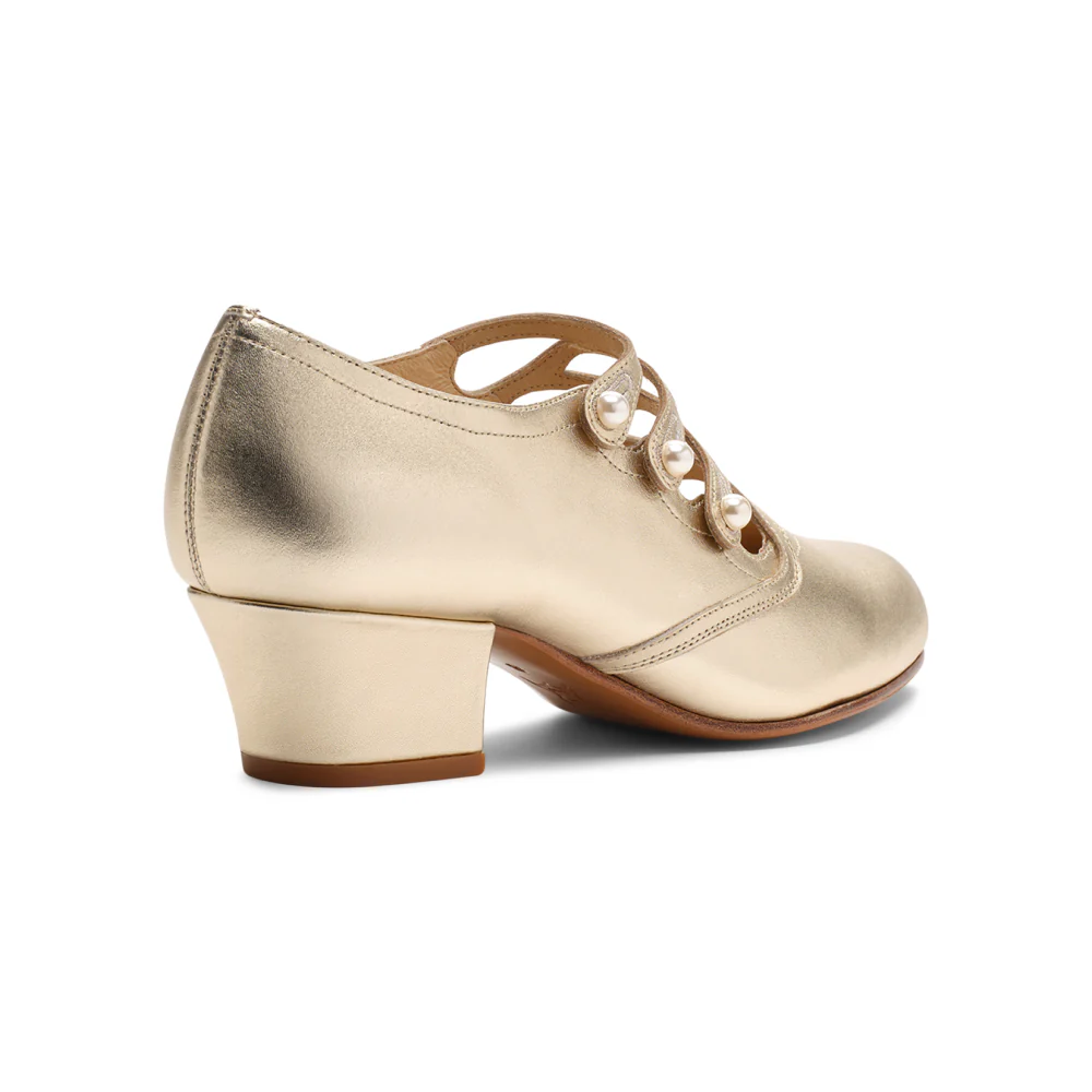 Gloria Edwardian Shoes Wide (Pale Gold) - Image 5