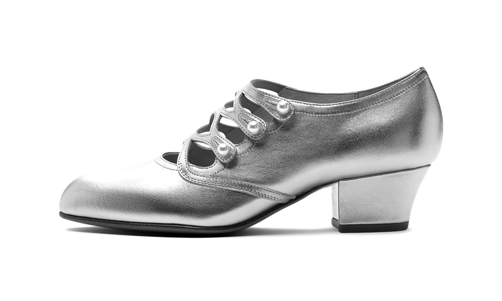 Gloria Edwardian Shoes Wide (Pale Gold) - Image 6