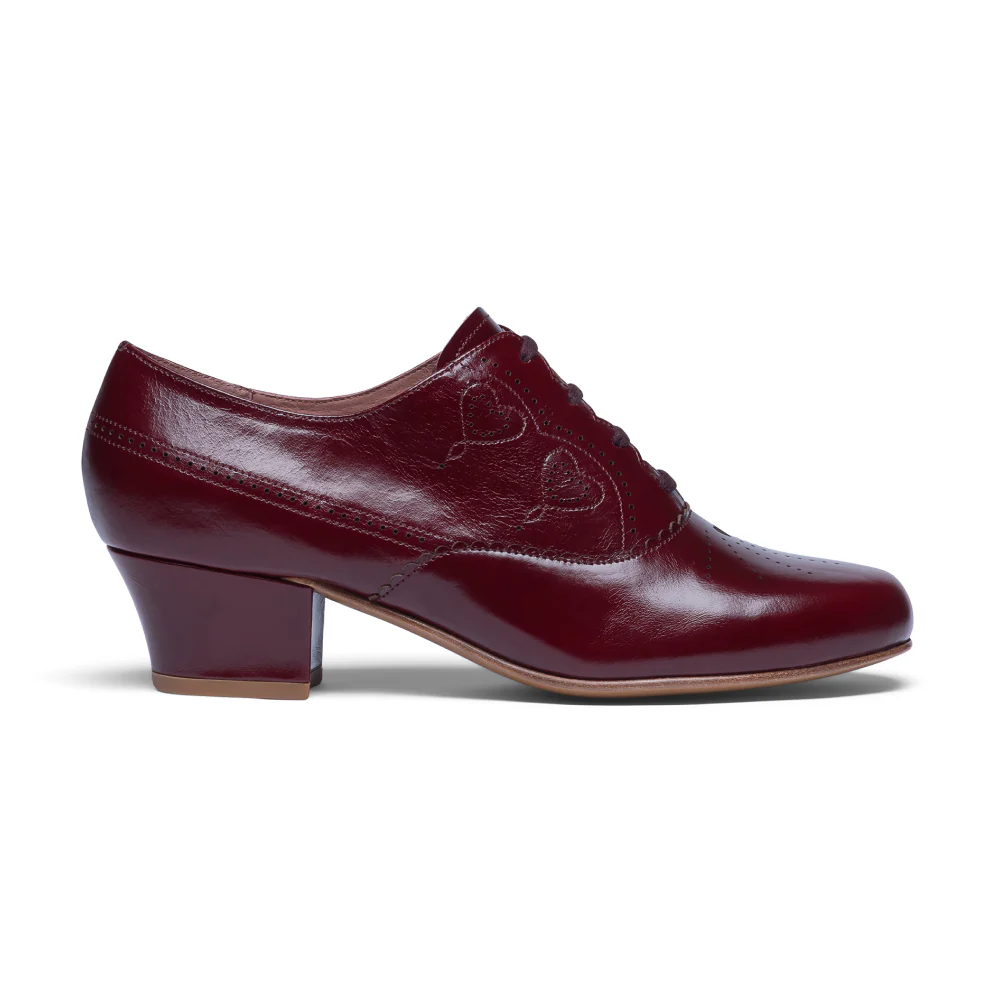 Gretel Vintage Oxfords Wide (Burgundy) - Image 3