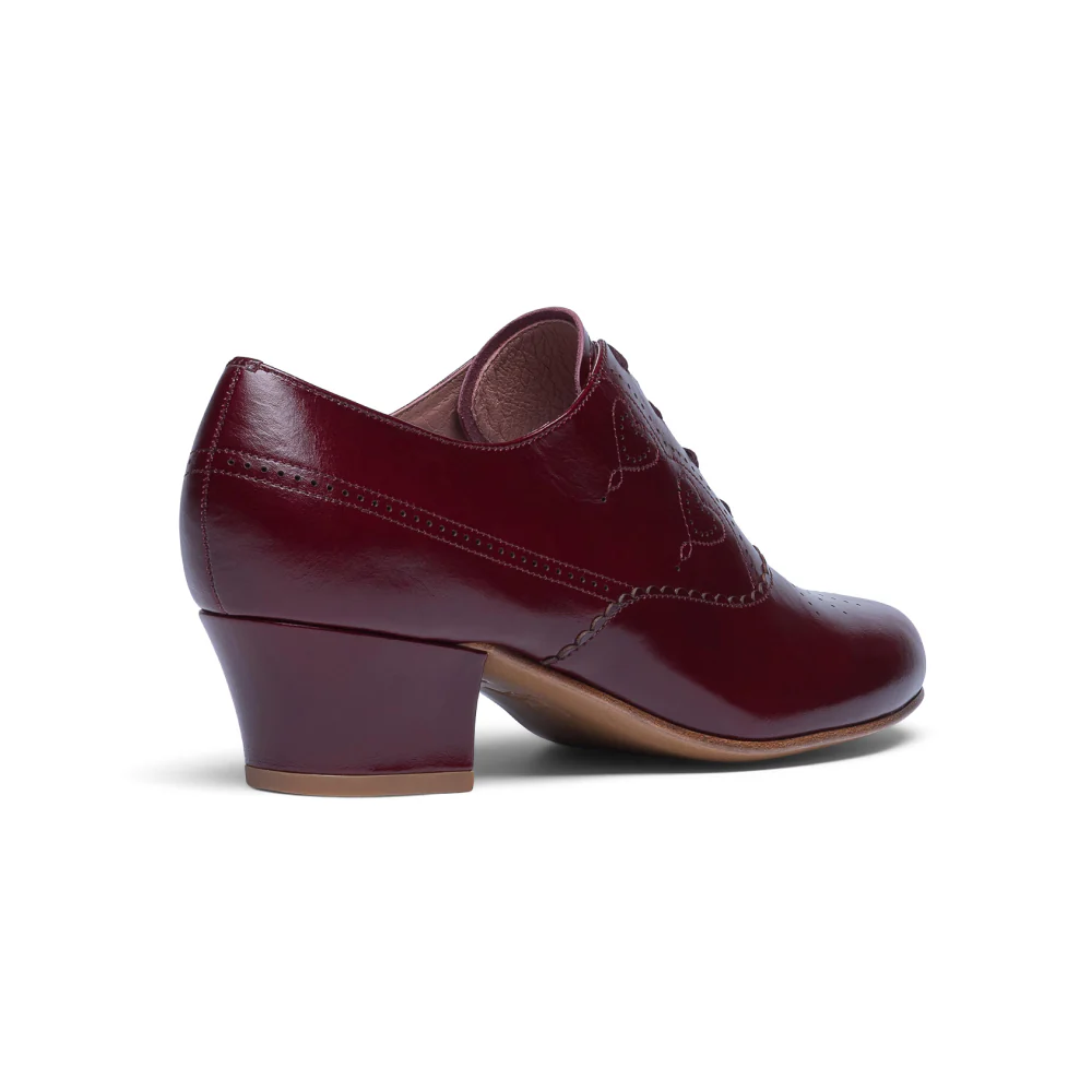 Gretel Vintage Oxfords Wide (Burgundy) - Image 4