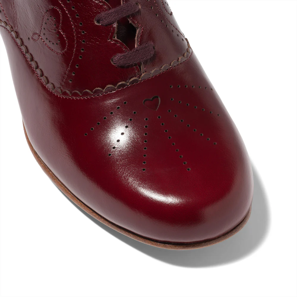 Gretel Vintage Oxfords Wide (Burgundy) - Image 5