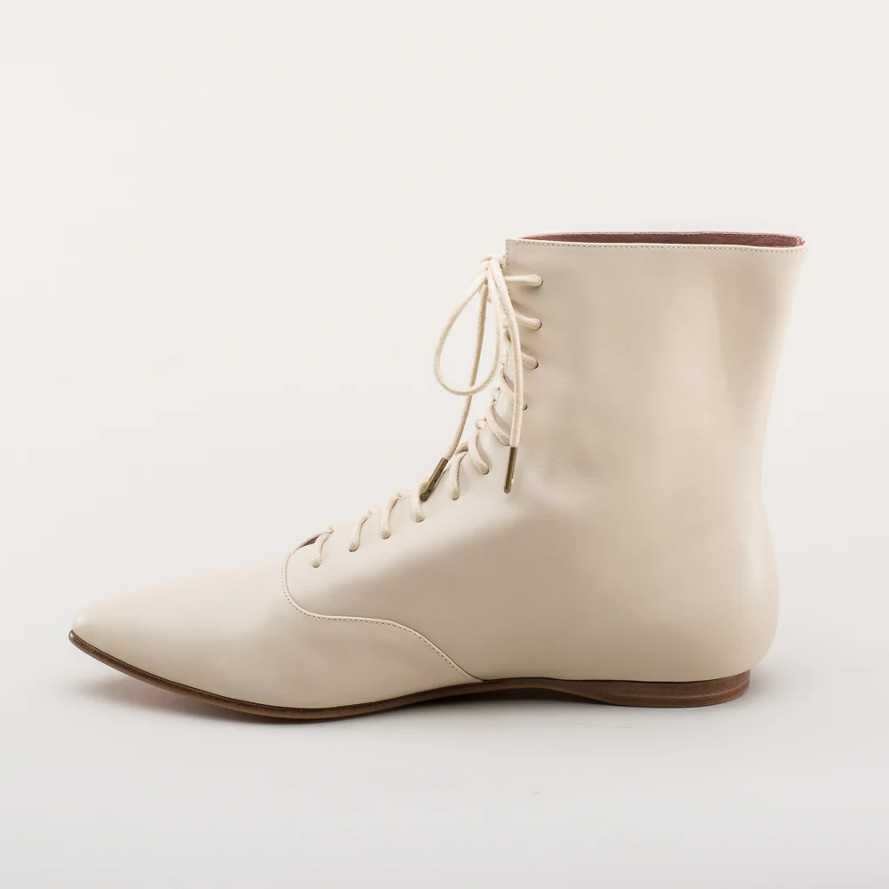 Hartfield Regency Leather Boots (Ivory) - Image 10