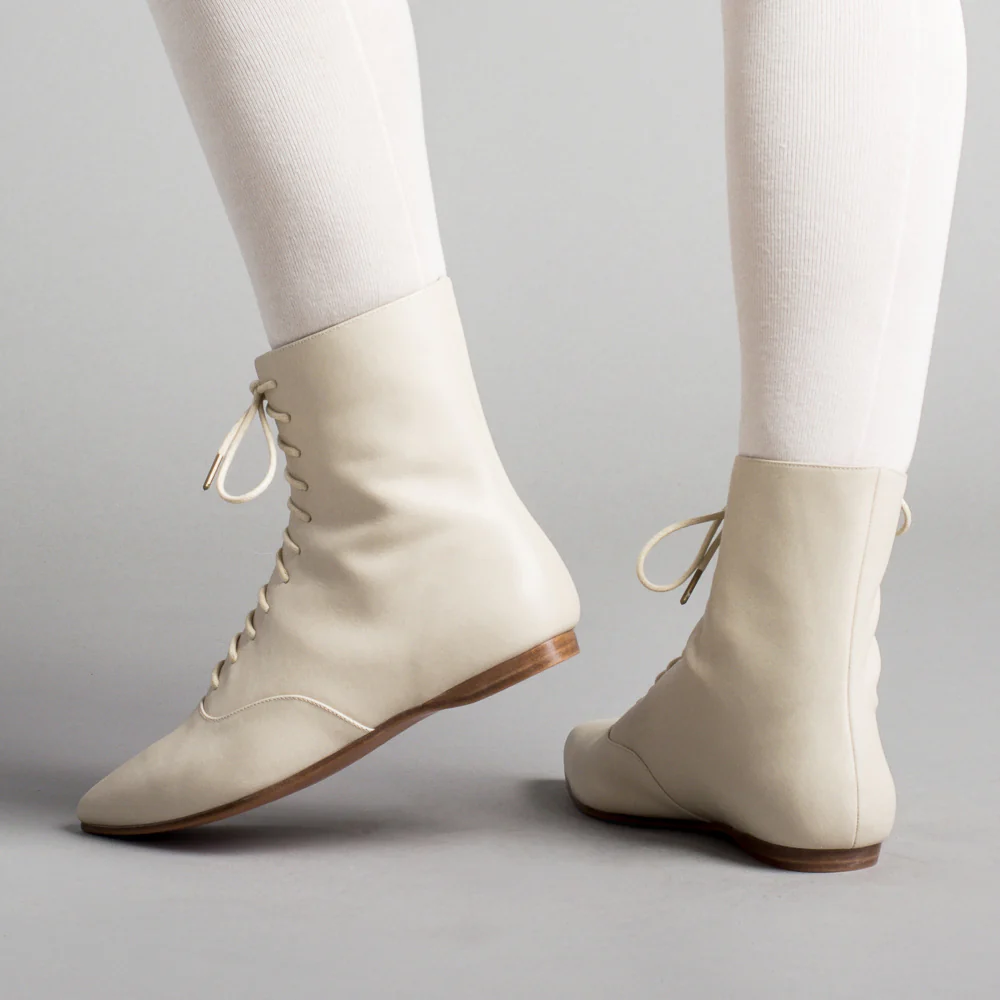 Hartfield Regency Leather Boots (Ivory) - Image 3