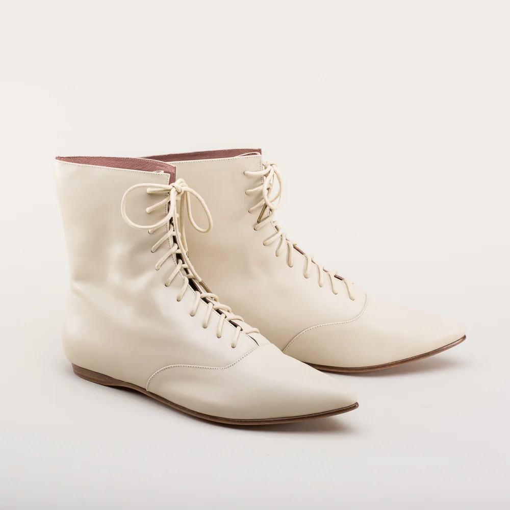 Hartfield Regency Leather Boots (Ivory) - Image 4