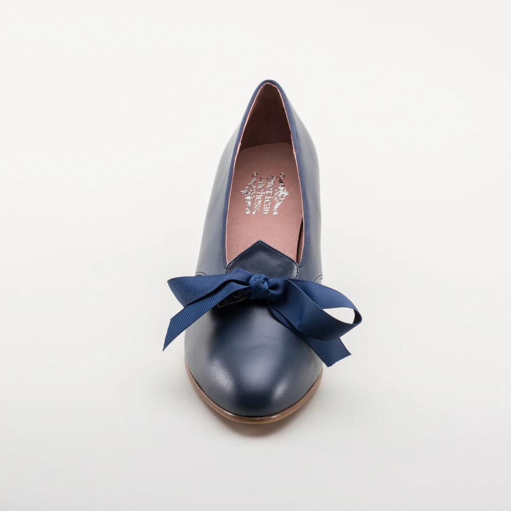 Hazel Women's Vintage Pumps (Navy) - Image 12