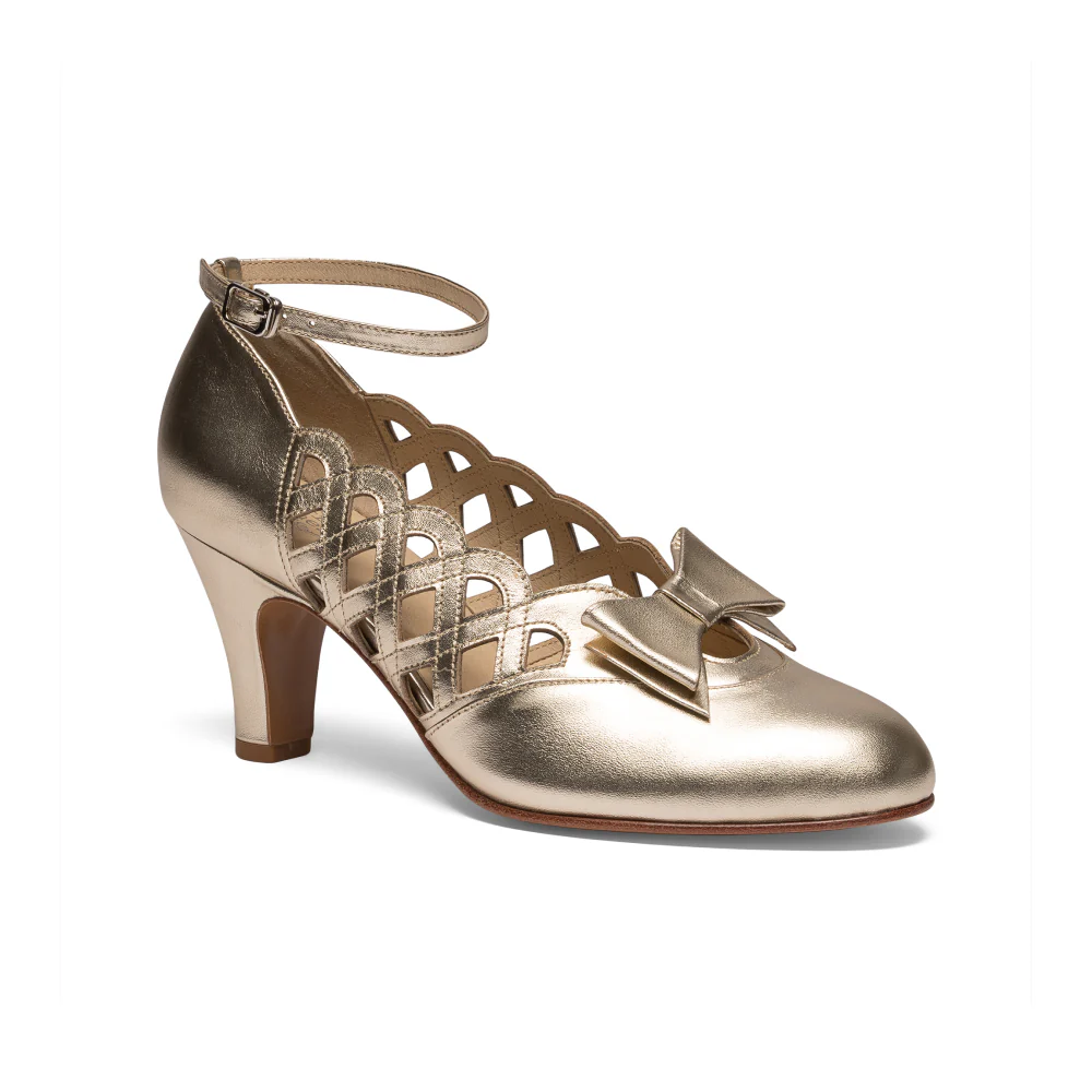 Jessie Vintage Pumps (Gold) - Image 3