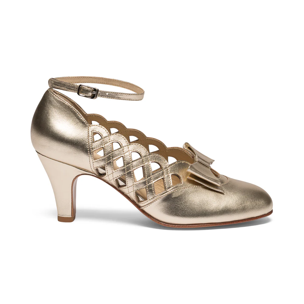 Jessie Vintage Pumps (Gold) - Image 4