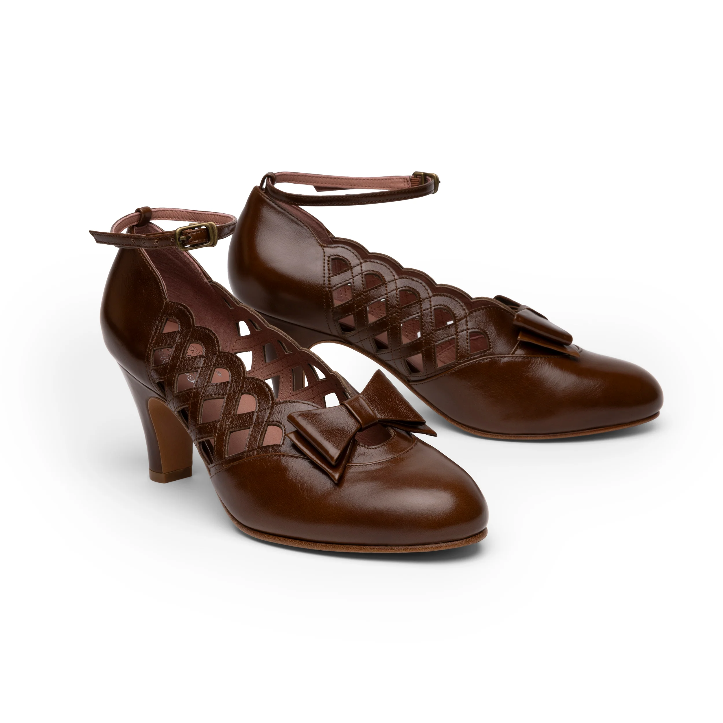 Jessie Vintage Pumps (Brown) - Image 3