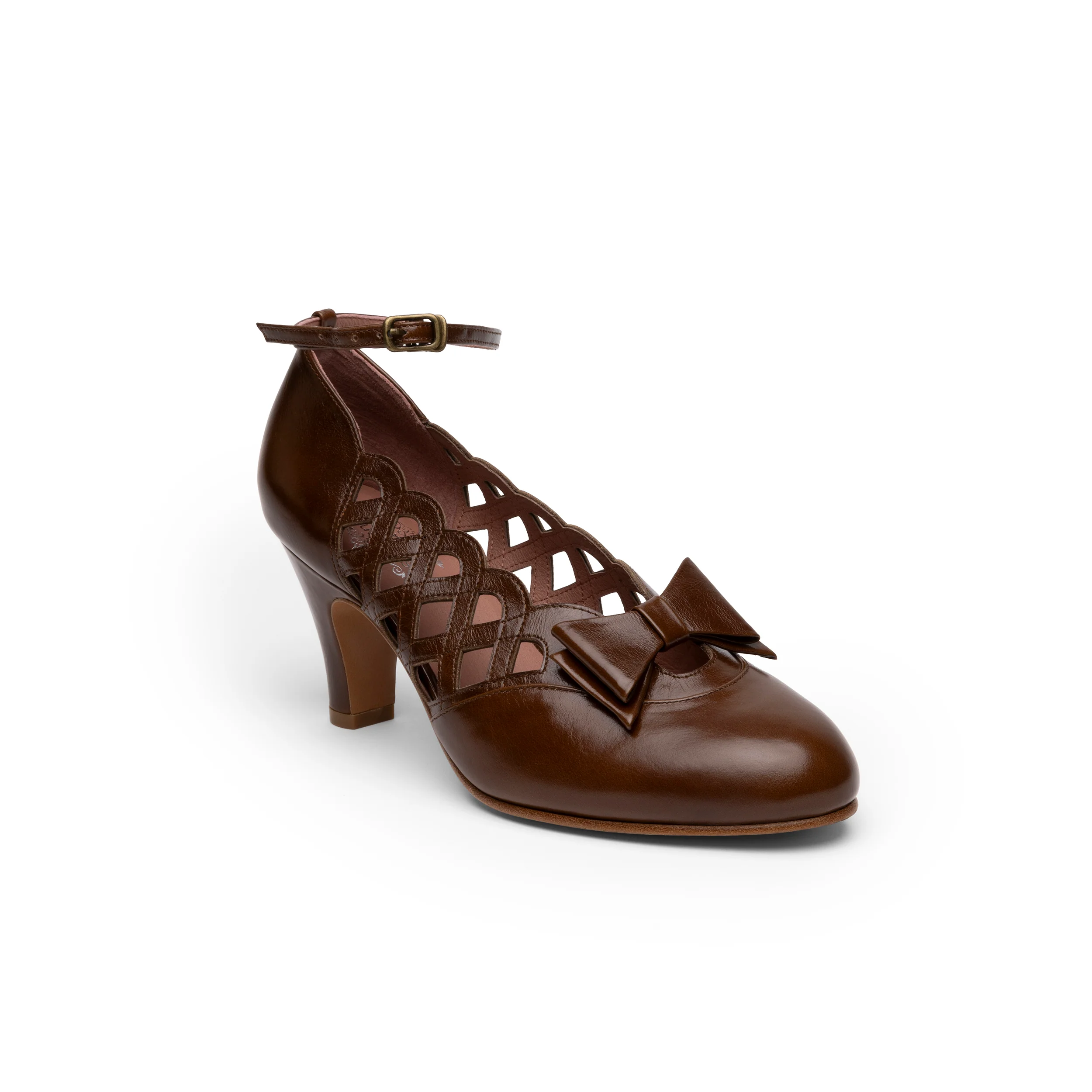 Jessie Vintage Pumps (Brown) - Image 4