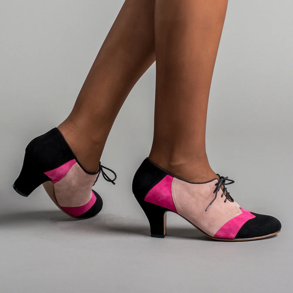 Karolina Retro Oxfords (Pink/Black) - Image 3