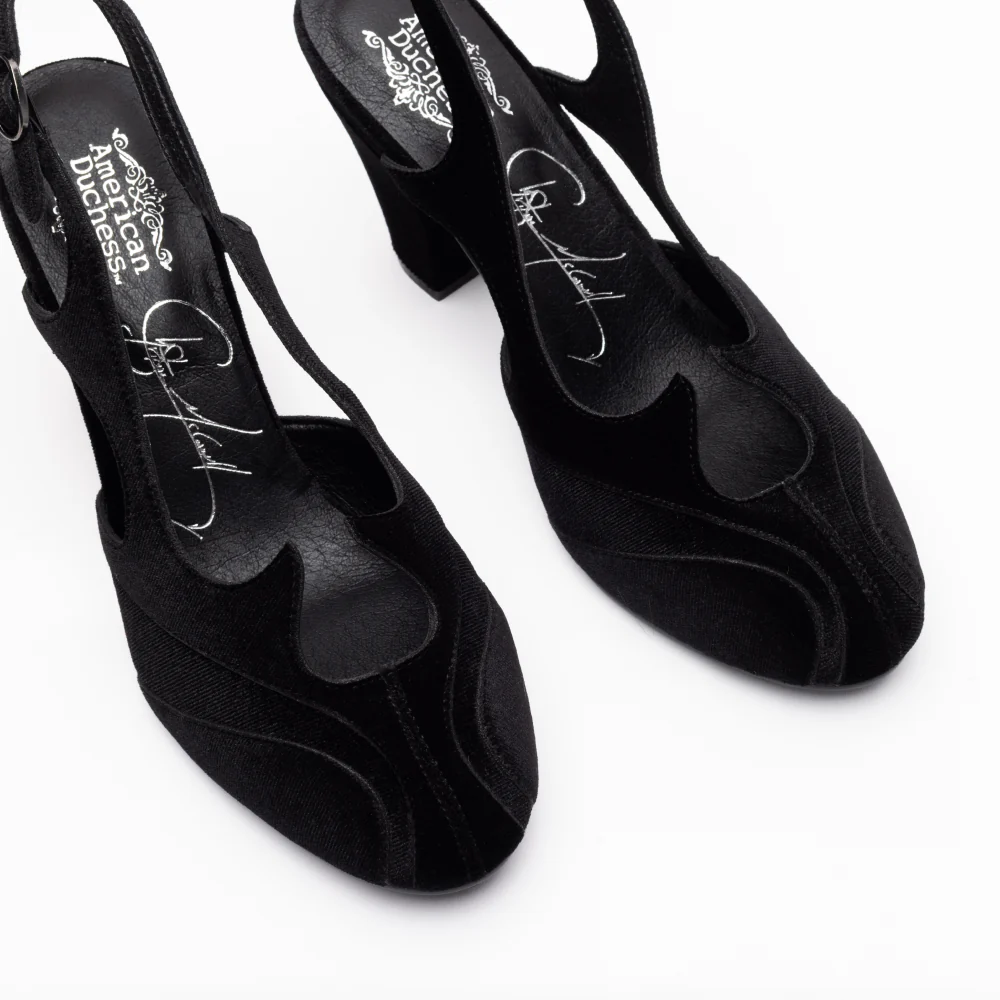 Kathryn Vintage Slingbacks (Dark Shadow) - Image 3