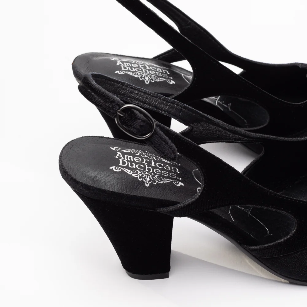 Kathryn Vintage Slingbacks (Dark Shadow) - Image 4