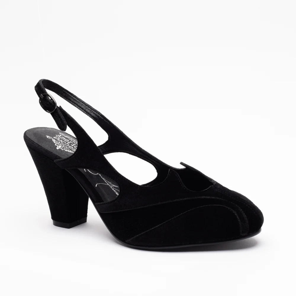 Kathryn Vintage Slingbacks (Dark Shadow) - Image 5