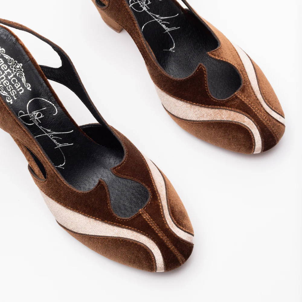 Kathryn Vintage Slingbacks (Hazelnut Wand) - Image 3