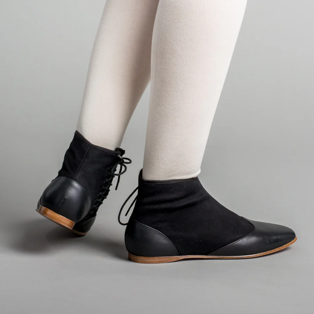 Keckley Victorian Side-Lace Boots (Black/Black) - Image 3