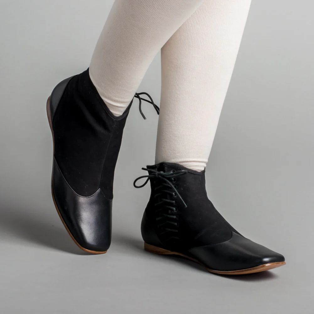 Keckley Victorian Side-Lace Boots (Black/Black) - Image 4