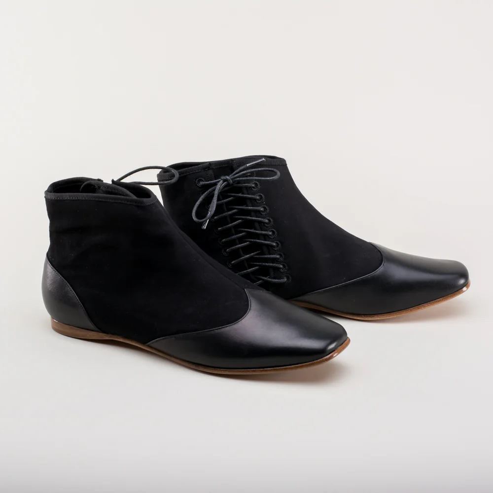 Keckley Victorian Side-Lace Boots (Black/Black) - Image 5