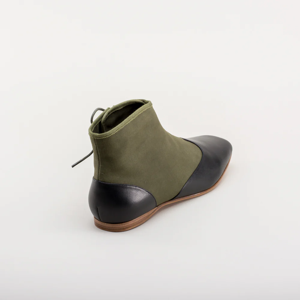 Keckley Victorian Side-Lace Boots (Green/Black) - Image 8