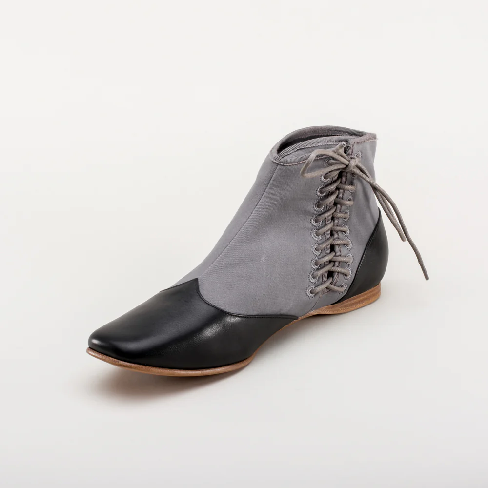 Keckley Victorian Side-Lace Boots (Grey/Black) - Image 11