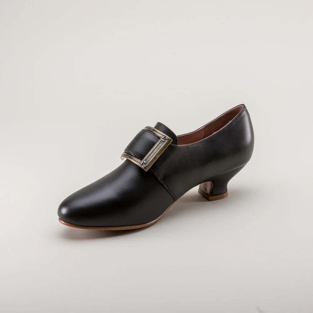 Kensington 18th Century Leather Shoes (Black) - Image 10
