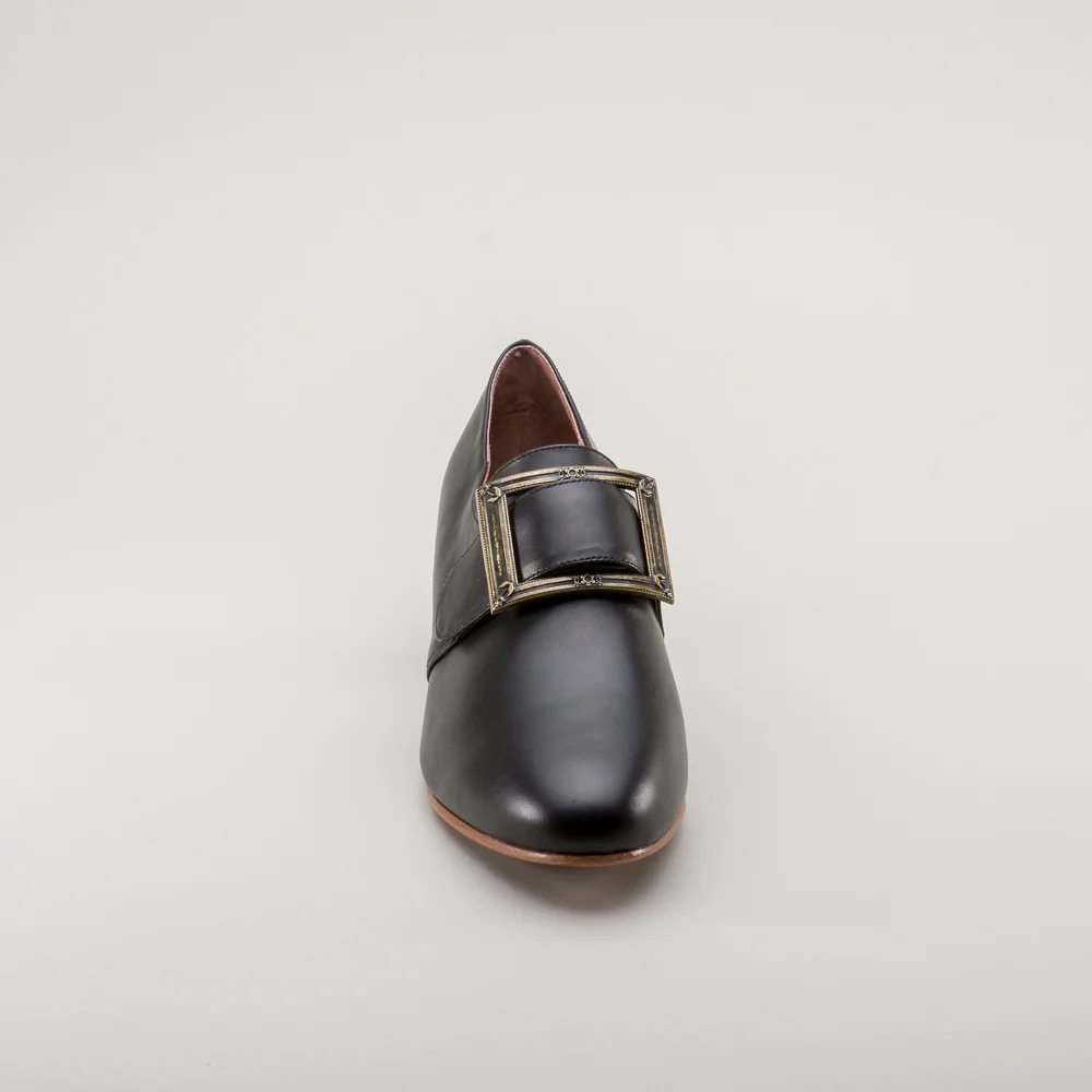 Kensington 18th Century Leather Shoes (Black) - Image 11