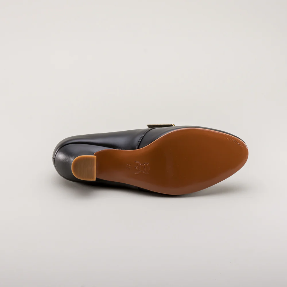 Kensington 18th Century Leather Shoes (Black) - Image 12