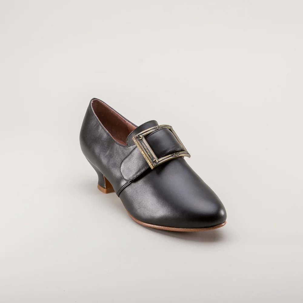 Kensington 18th Century Leather Shoes (Black) - Image 4
