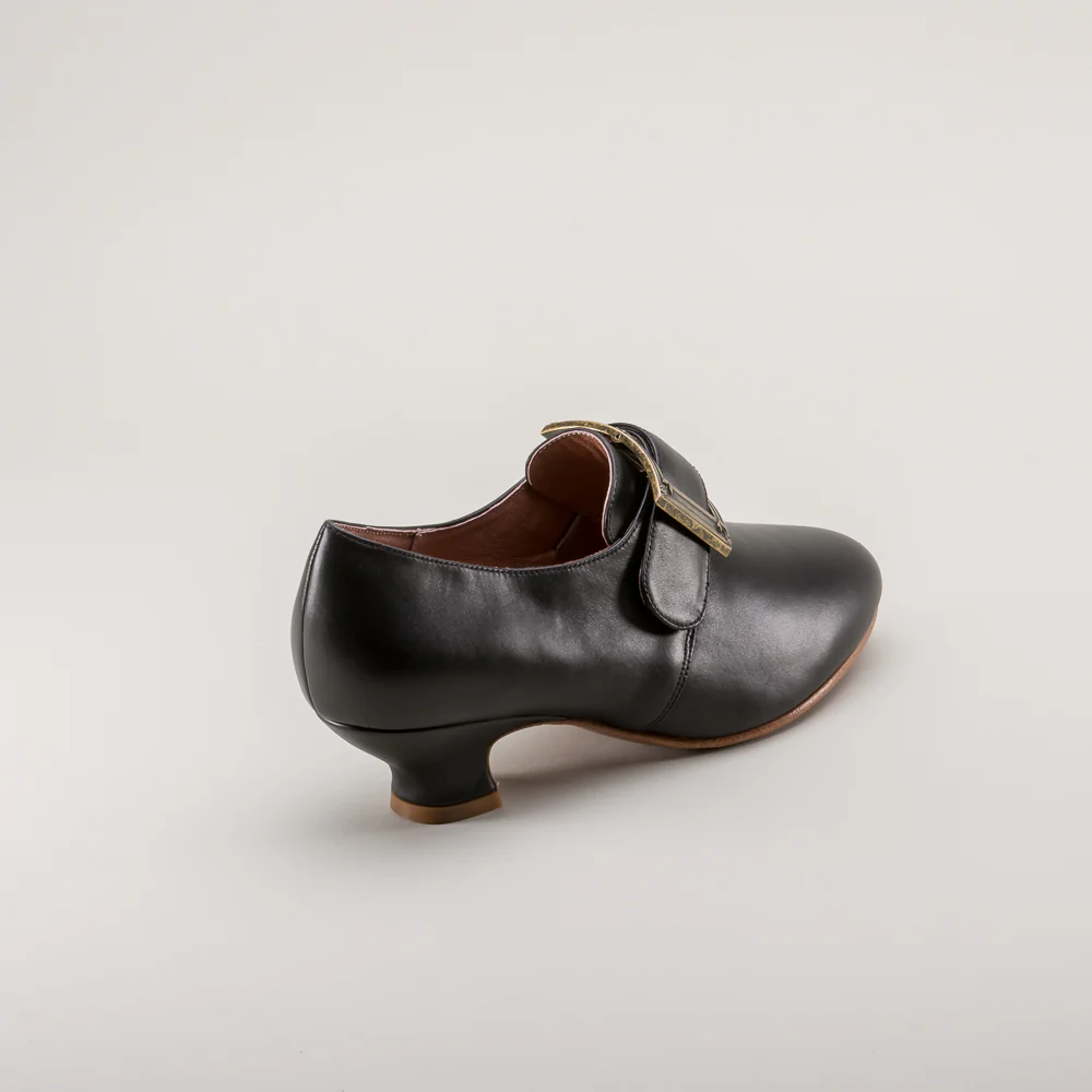 Kensington 18th Century Leather Shoes (Black) - Image 6