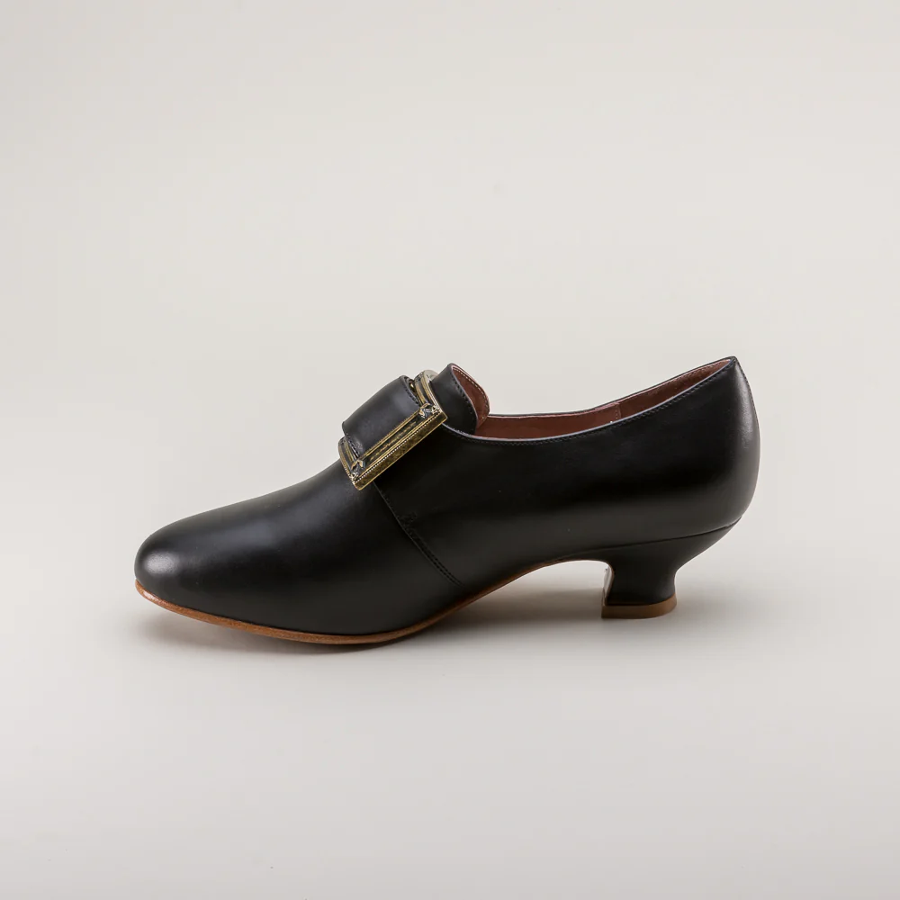 Kensington 18th Century Leather Shoes (Black) - Image 9