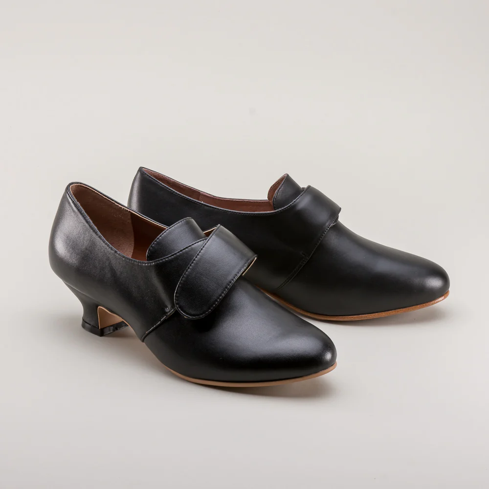 Kensington 18th Century Leather Shoes Wide (Black) - Image 3