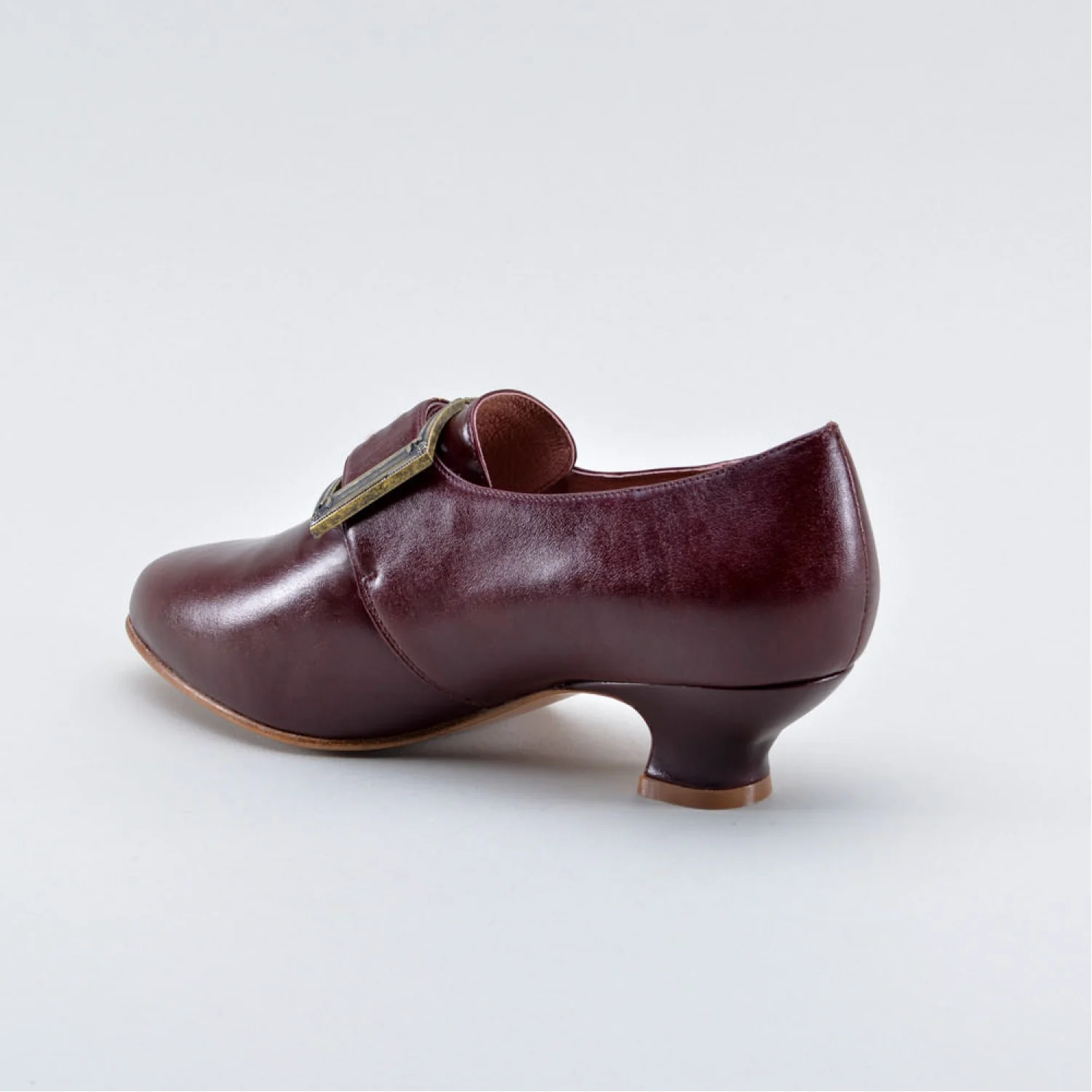 Kensington 18th Century Leather Shoes Wide (Bordeaux) - Image 11