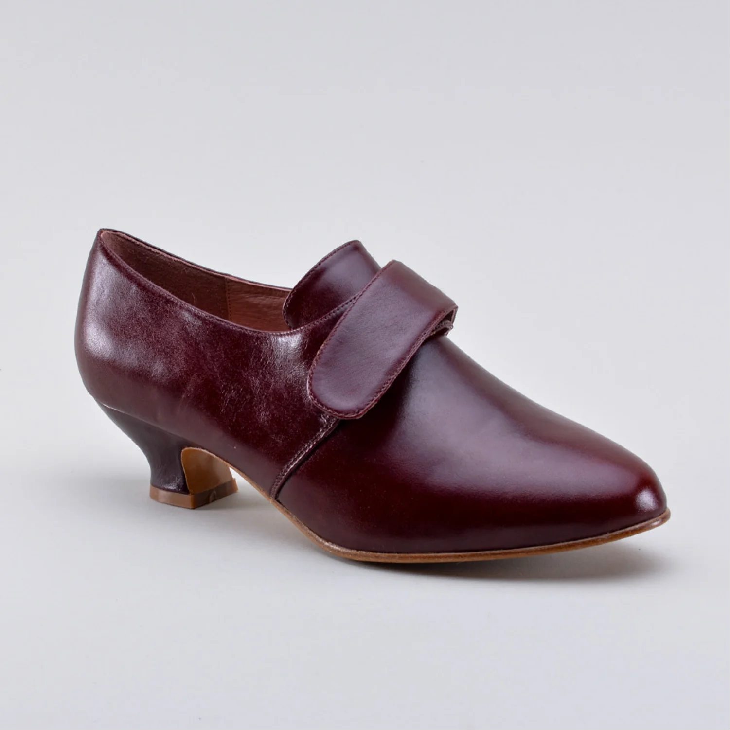 Kensington 18th Century Leather Shoes Wide (Bordeaux) - Image 7