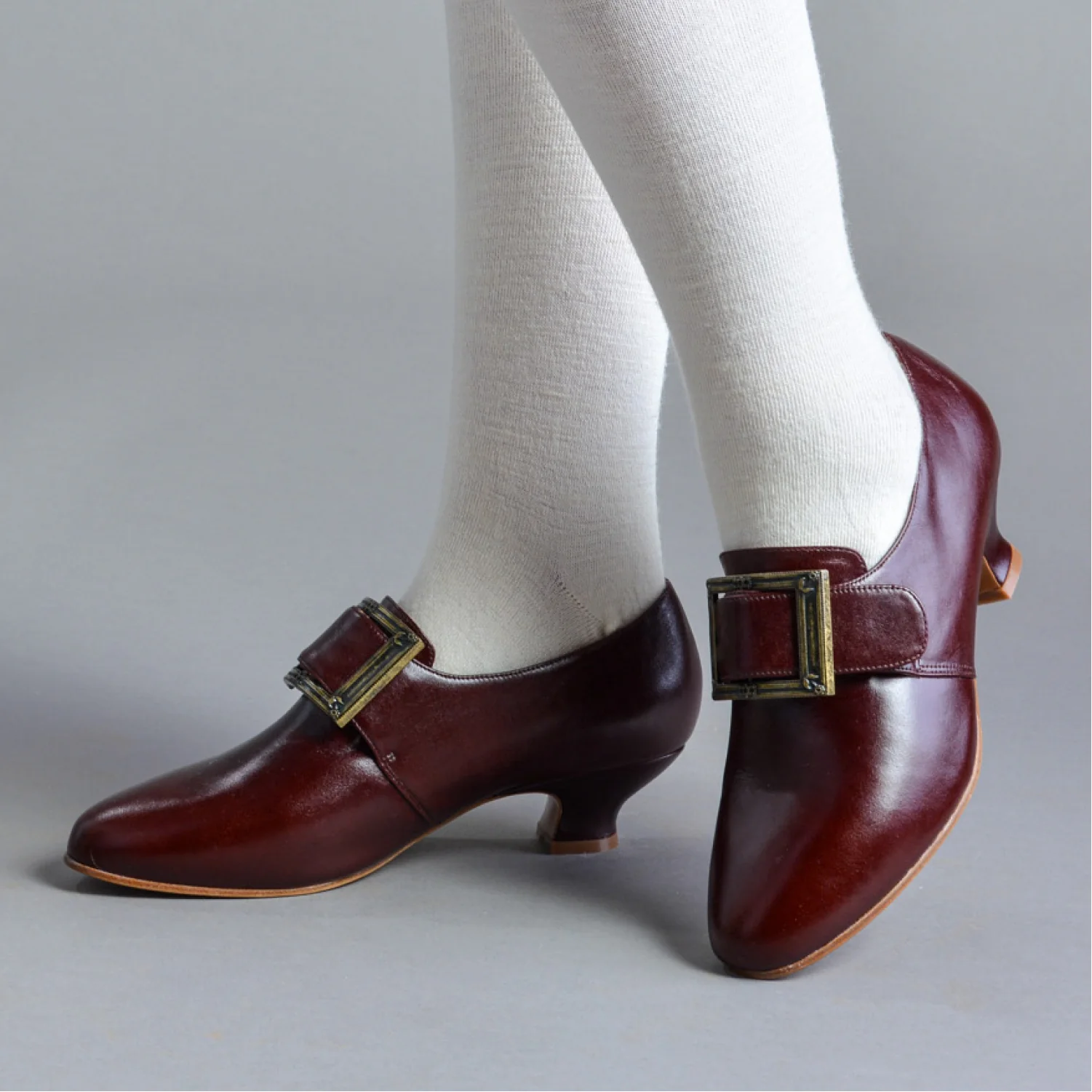 Kensington 18th Century Leather Shoes (Bordeaux) - Image 17