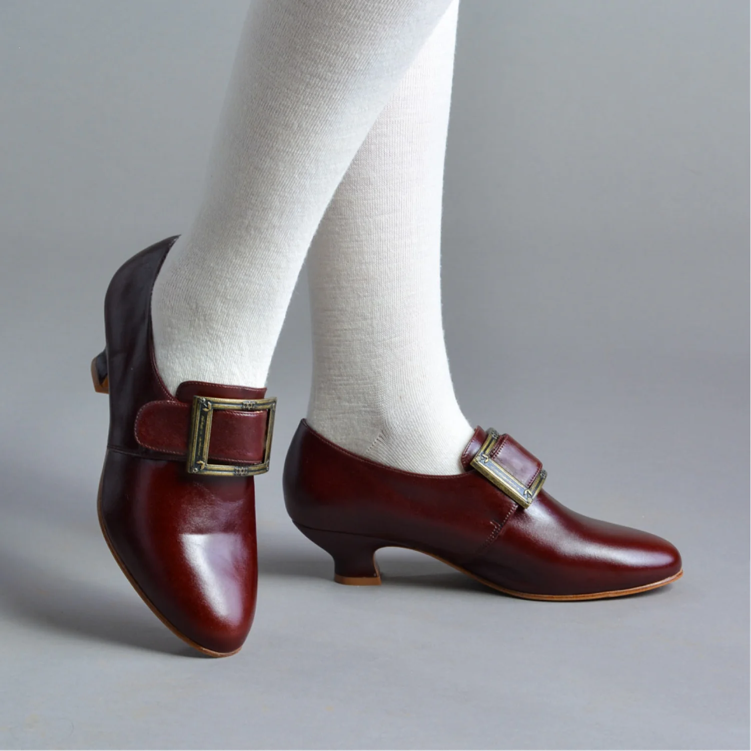 Kensington 18th Century Leather Shoes (Bordeaux) - Image 18