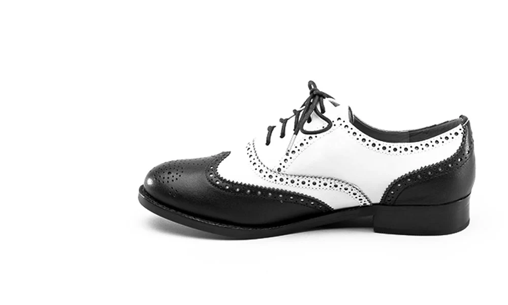 Lawrence Men's Vintage Spectator Shoes (Navy/Ivory) - Image 11