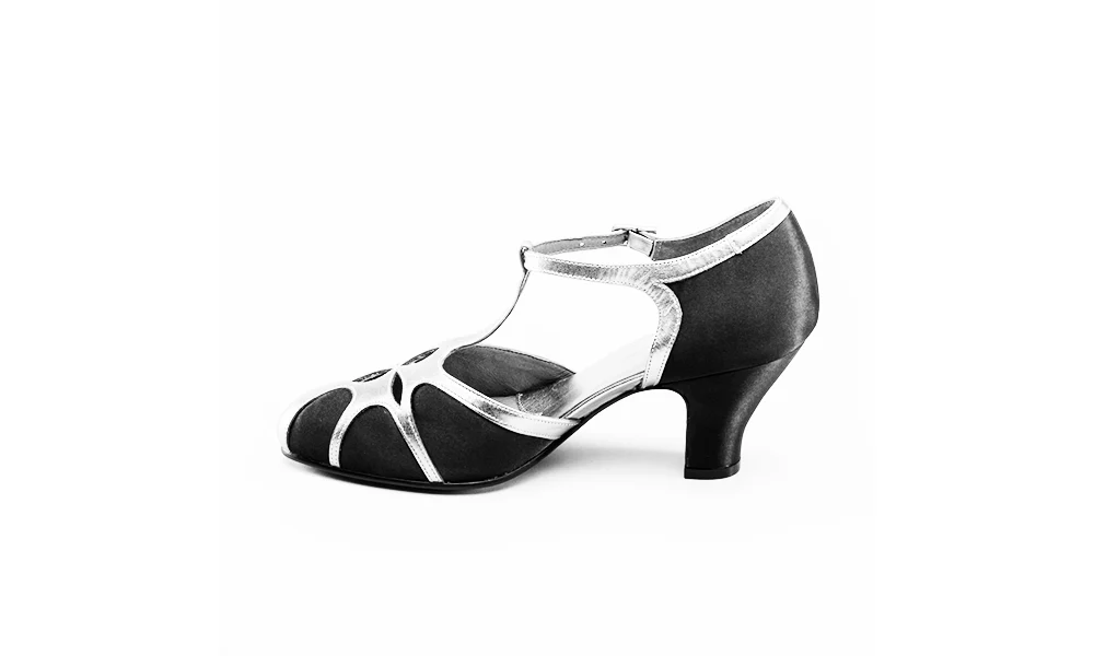 Lilith Vintage Flapper T-Straps Wide (Black/Gold) - Image 15