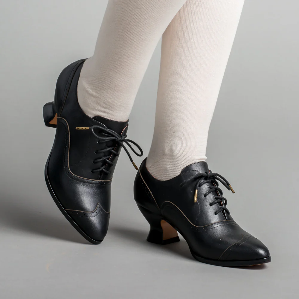 Londoner Edwardian Oxfords Wide (Black)