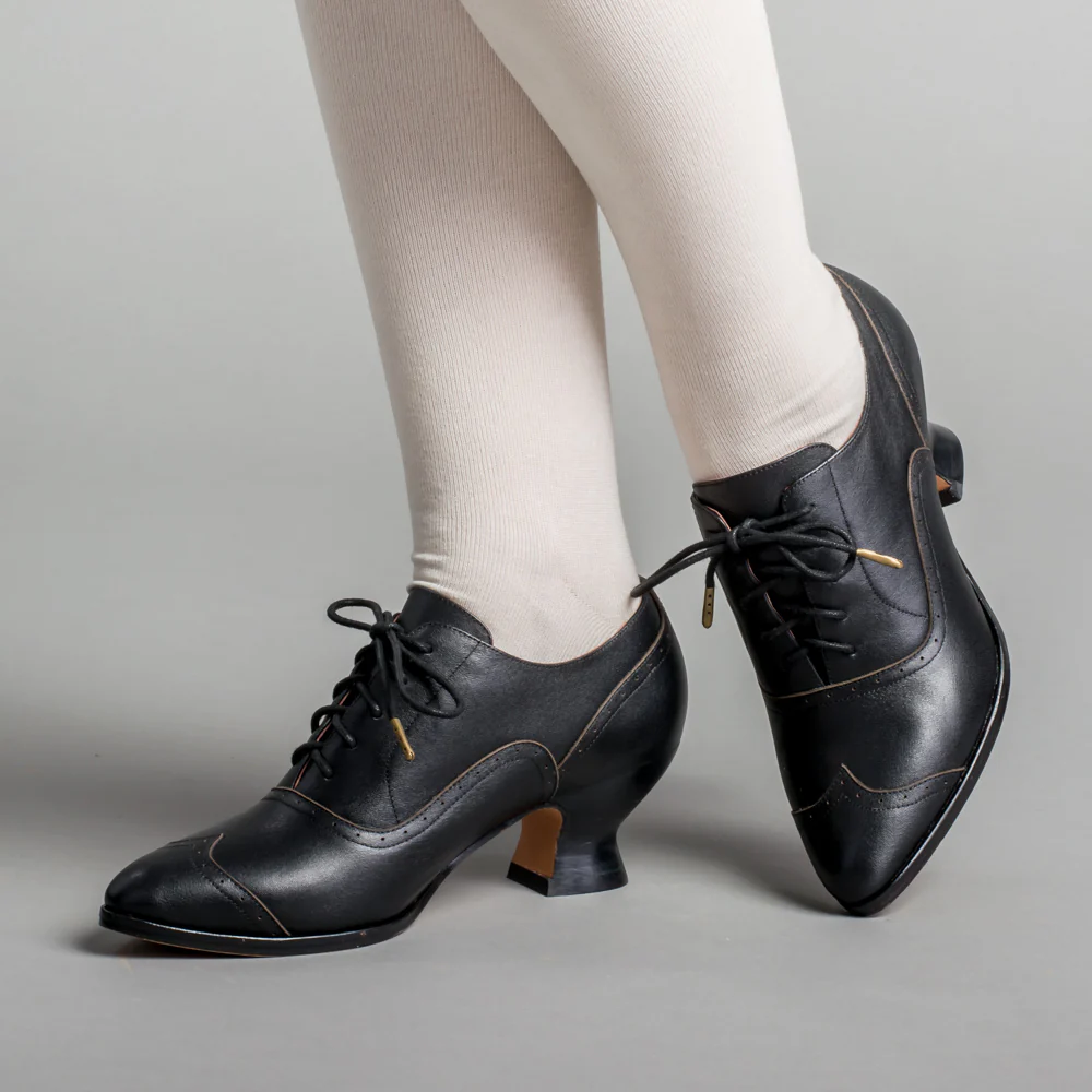 Londoner Edwardian Oxfords Wide (Black) - Image 2