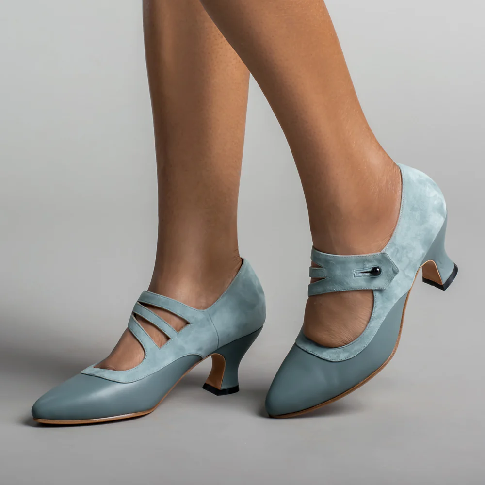 Mae Edwardian Shoes (French Blue) - Image 3