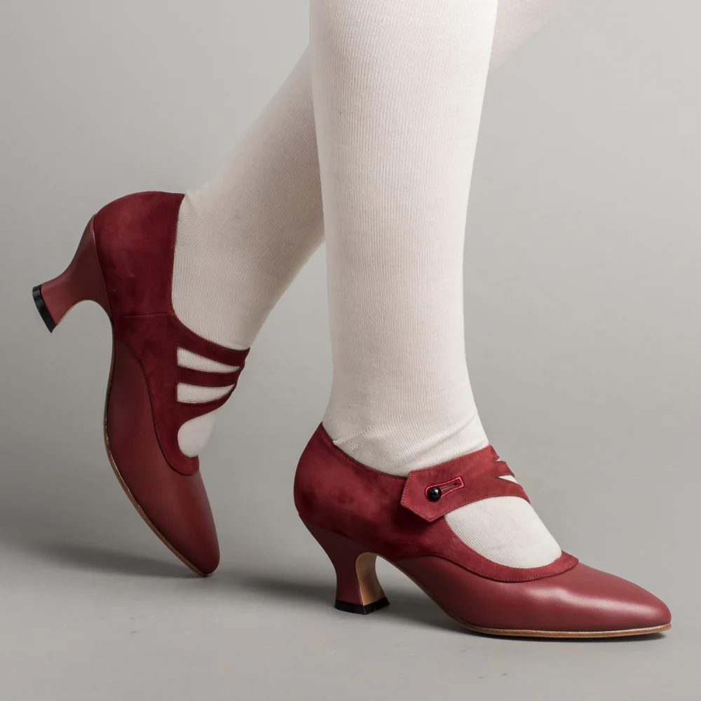 Mae Edwardian Shoes (Red) - Image 3