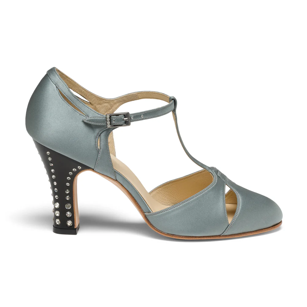Marigold Rhinestone 1920s Pumps (Sea Green) - Image 4