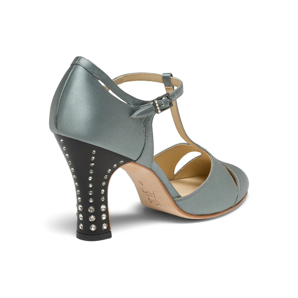Marigold Rhinestone 1920s Pumps (Sea Green) - Image 5