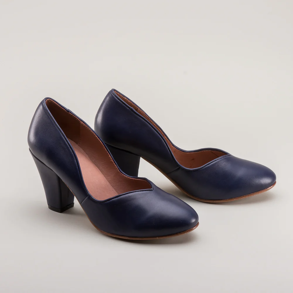 Marilyn Vintage Pumps (Navy Blue) - Image 4