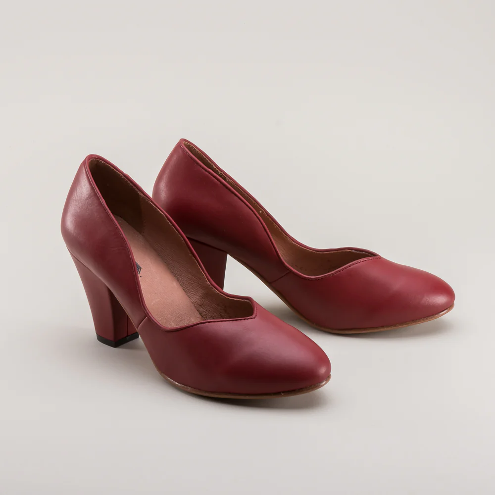 Marilyn Vintage Pumps Wide (Oxblood) - Image 4